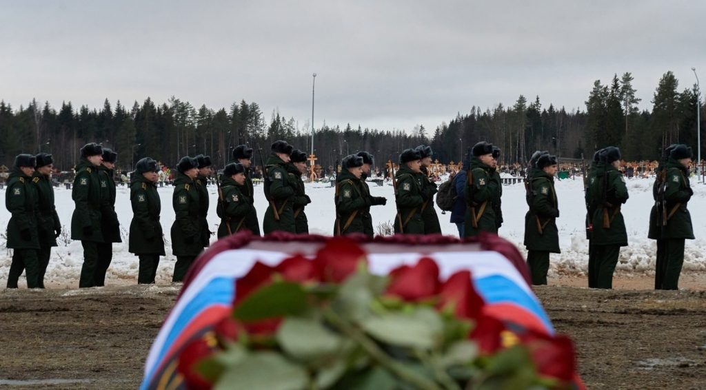 The funeral of a Russian soldier. Photo credits: Radio Liberty