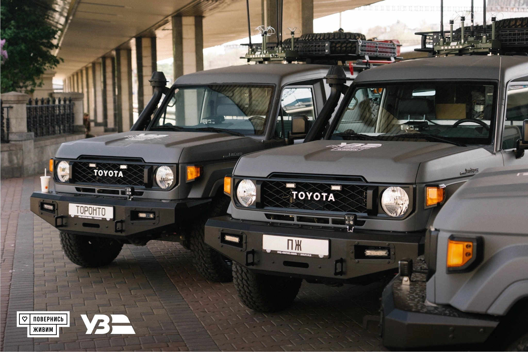 CASEVACs (specially equipped vehicles for rapid evacuation). May 2025, Ukraine. Photo credits: Come Back Alive Foundation