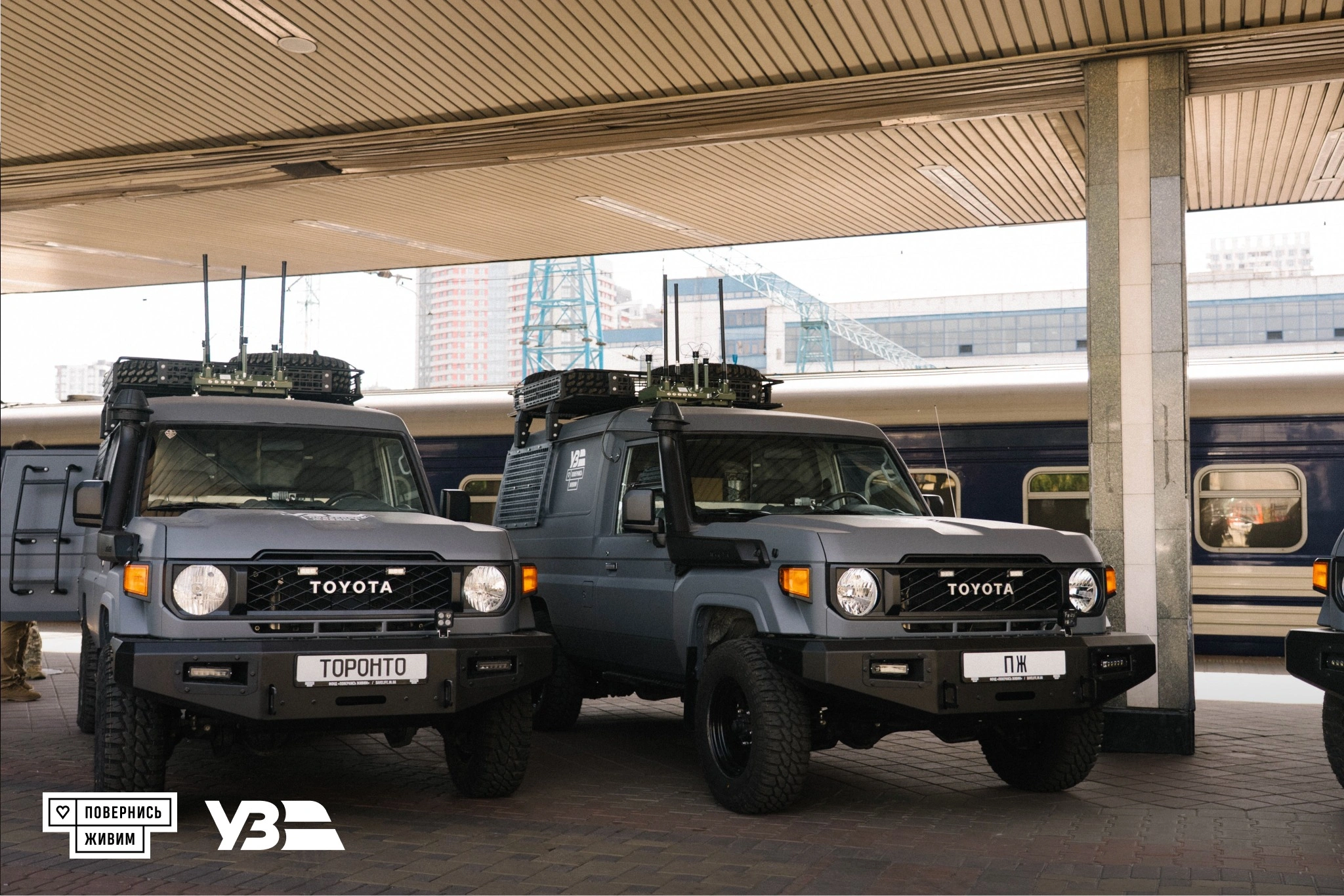 CASEVACs (specially equipped vehicles for rapid evacuation). May 2025, Ukraine. Photo credits: Come Back Alive Foundation