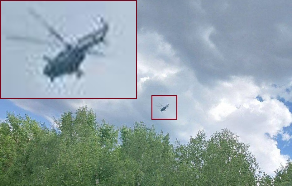Політ російського гелікоптера Ми-8 у день падіння в Орловській області РФ, 23 квітня 2025.