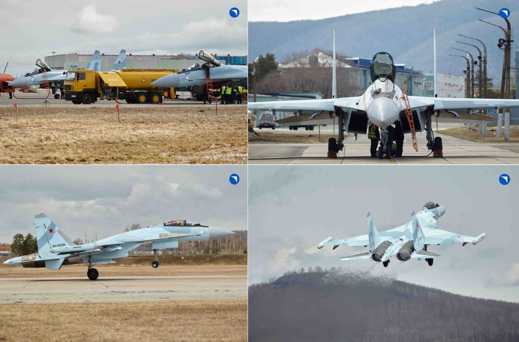 Літаки Су-35С другої партії 2025 року під час передачі ПКС РФ. Фото: ОАК