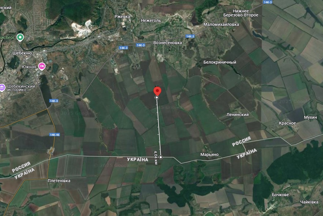 Місце ураження російської ТОС-1А за даними аналітиків WarArchive