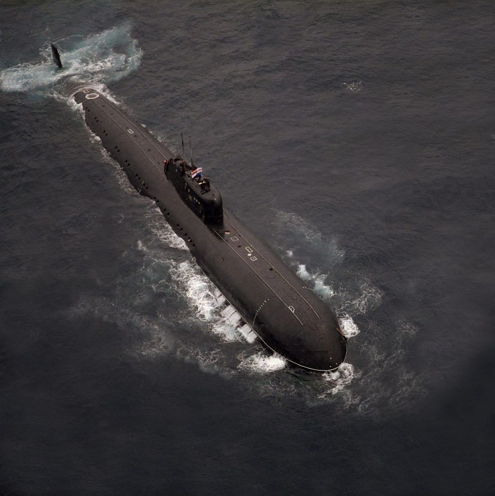 Підводний човен INS Chakra (орендована радянська субмарина K-43), 1988 рік.