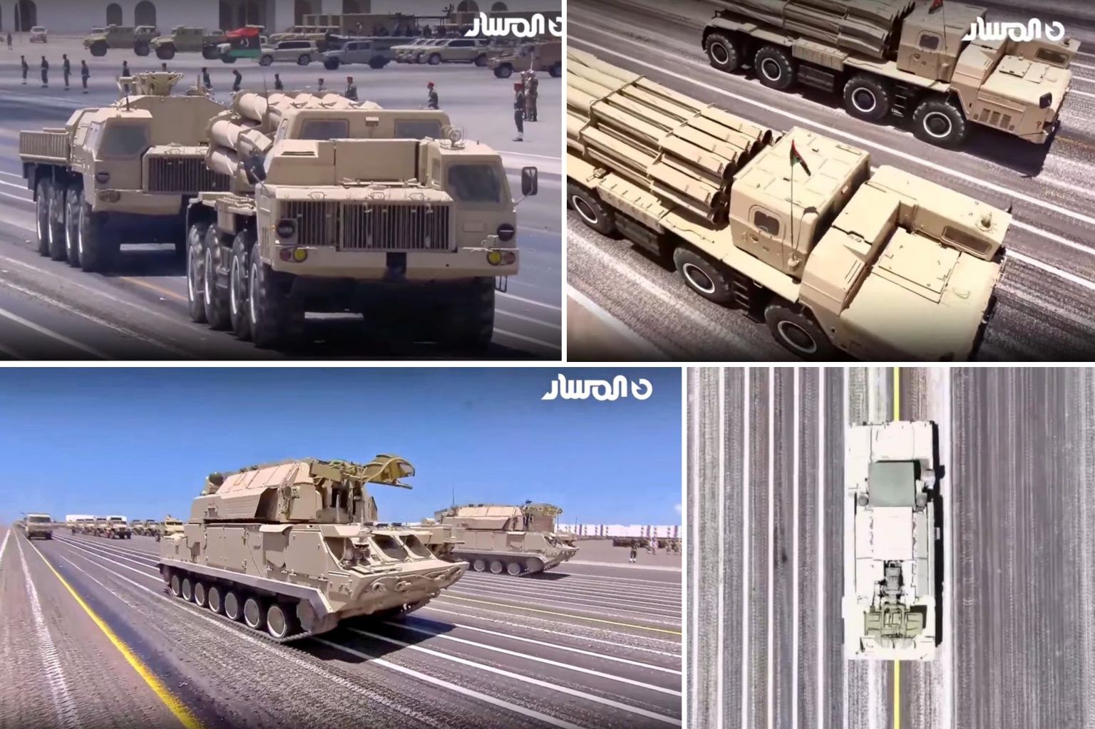 The BM-30 Smerch and Tor air defense systems on display in Benghazi, May 26, 2025