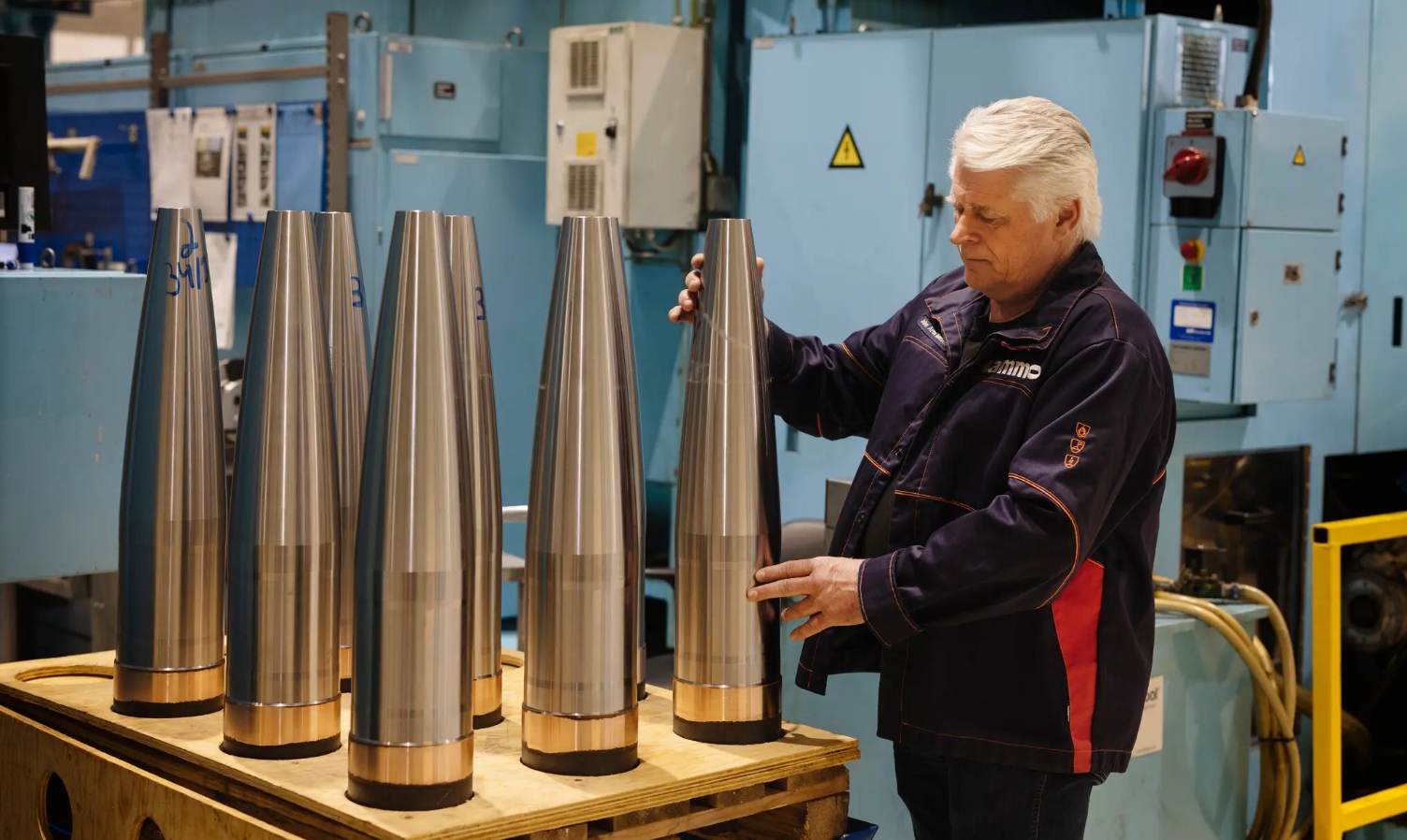 155 mm ammunition production at Nammo. Photo credits: nytimes.com