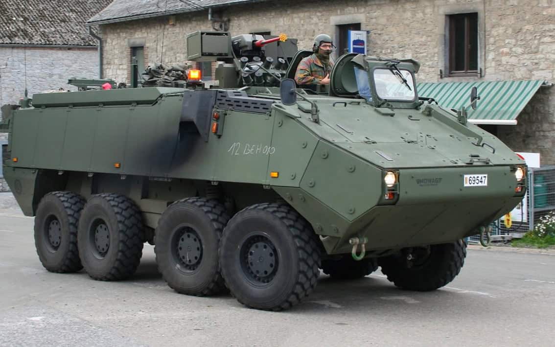 Belgian Army Piranha IIIC armored vehicle. 2012. Photo credits: Combat Camera Europe