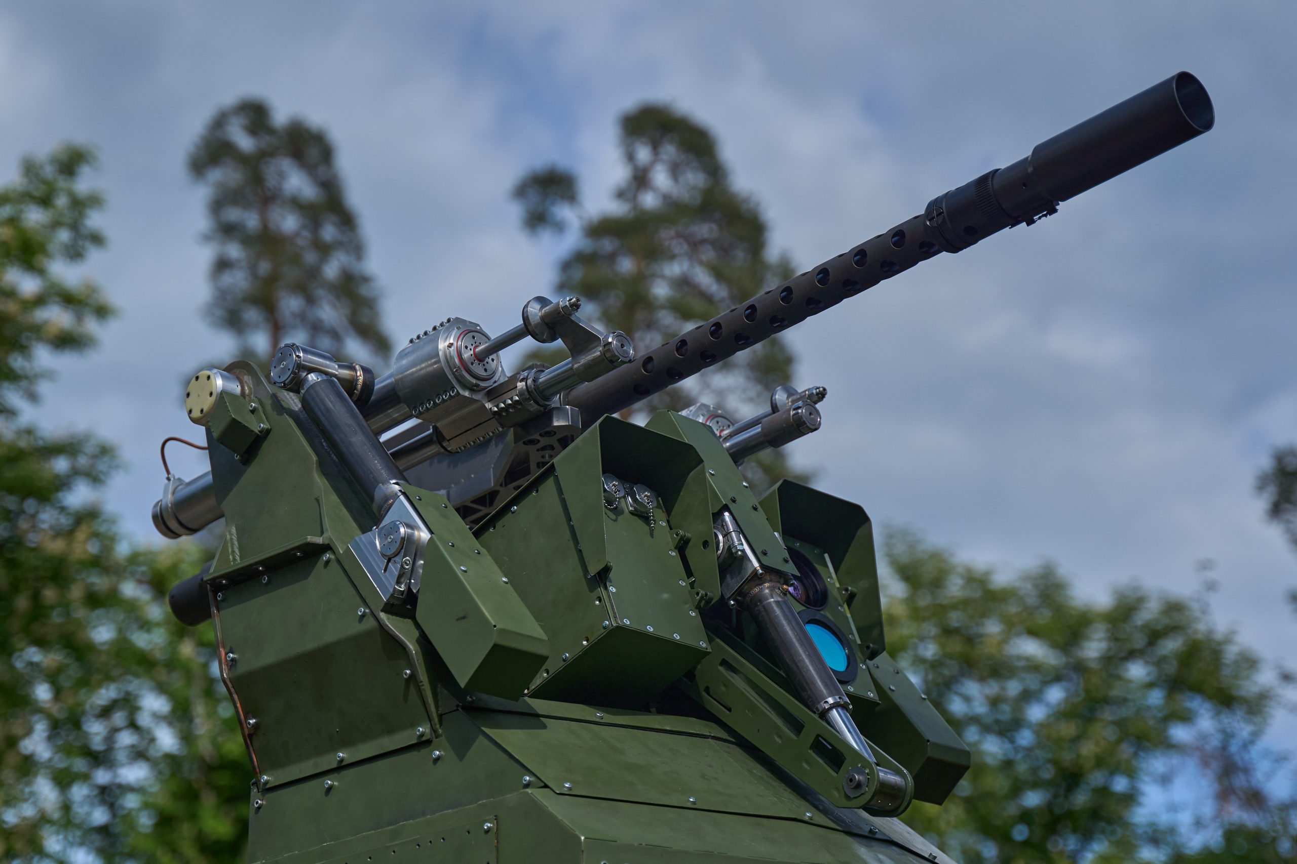 Sky Sentinel anti-aircraft turret with an M2 Browning machine gun. Photo credits: United24 media