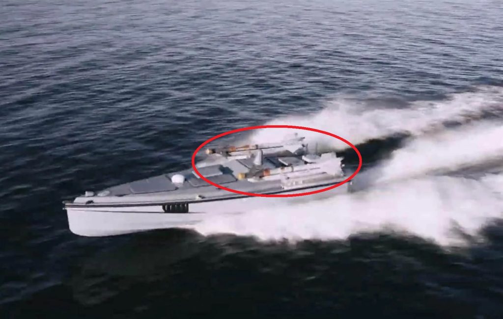 Перше фото морського дрона Magura 7 з ракетами AIM-9M. Фото: Naval News