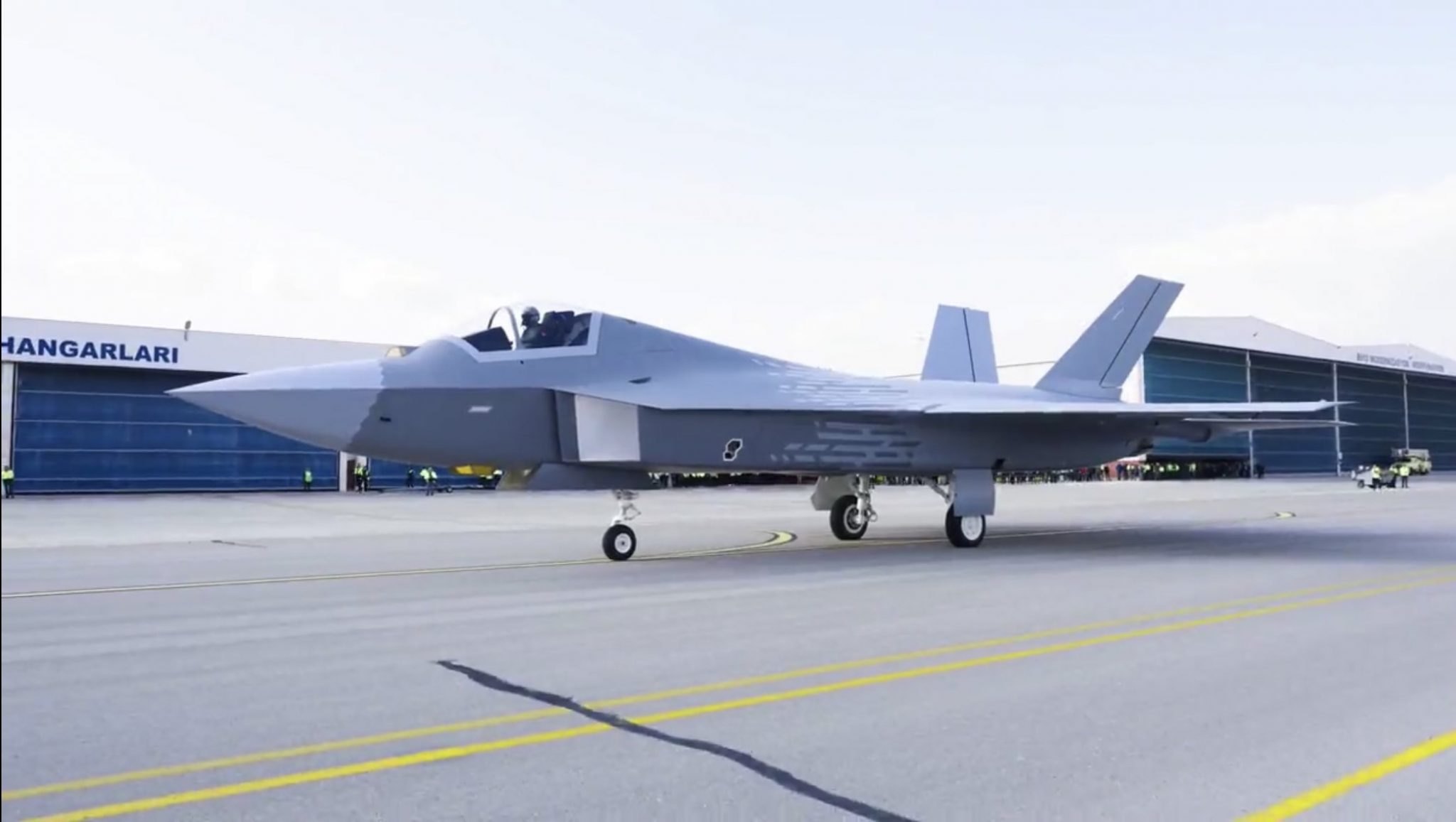 Turkish promising aircraft KAAN. April 2023. Photo: SavunmaSanayiST.com