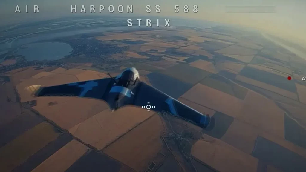 Дрон "Черника-2" в прицілі українського дрона перехоплювача. Стоп-кадр з відео Сергія Стерненко