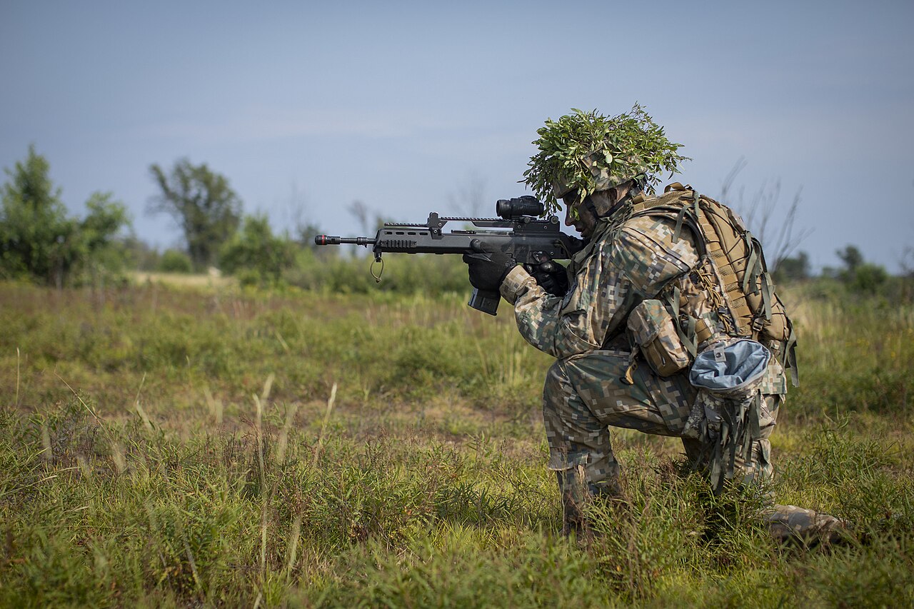 Illustrative photo of a serviceman of the Latvian National Guard. Photo from open sources