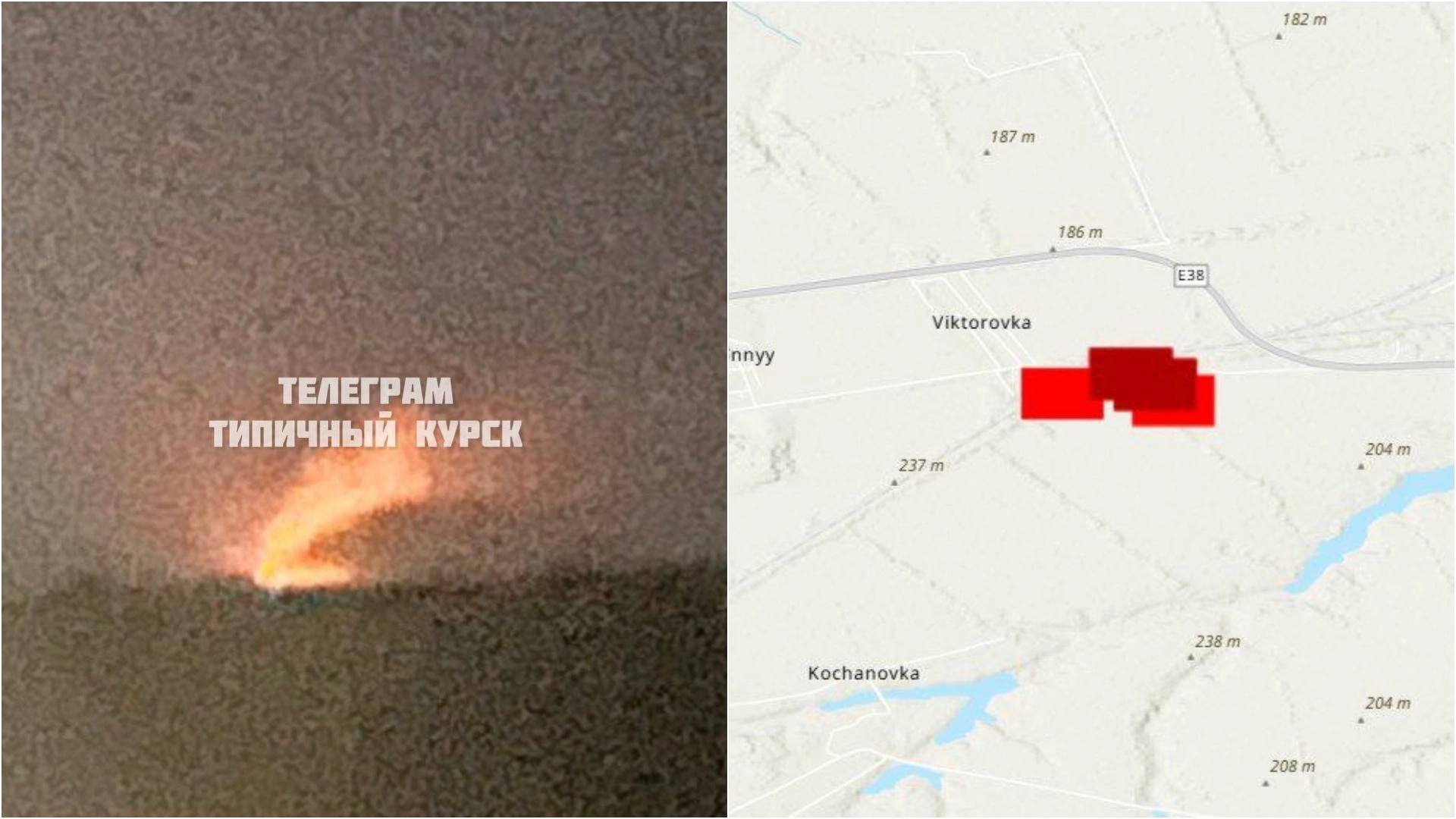 Fire near Lgov, Kursk region, Russia. Photo credits: Serhiy Bratchuk
