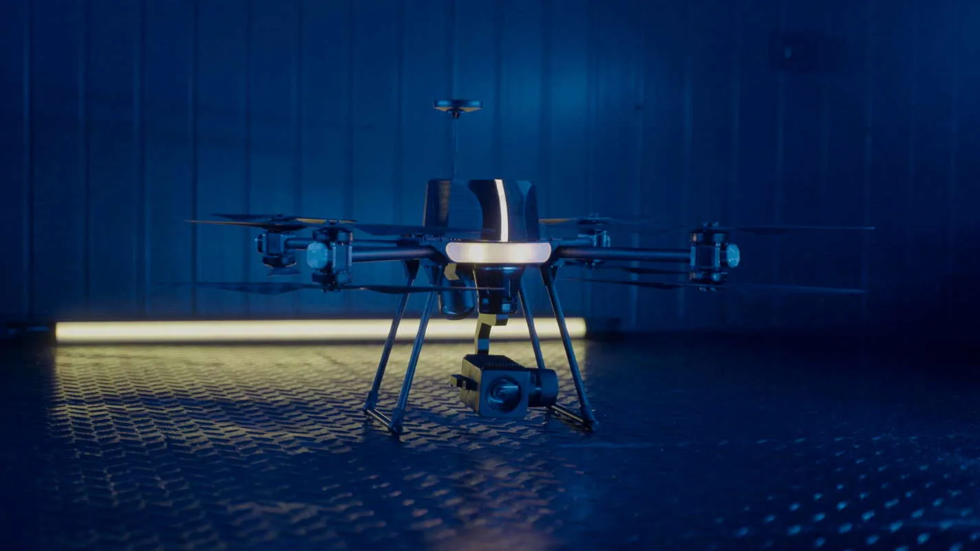 Дрон для захисту промислових об'єктів. Фото REAKTO Drone Services