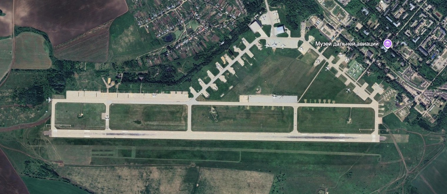 Dyagilevo airbase. Photo credits: Google Earth