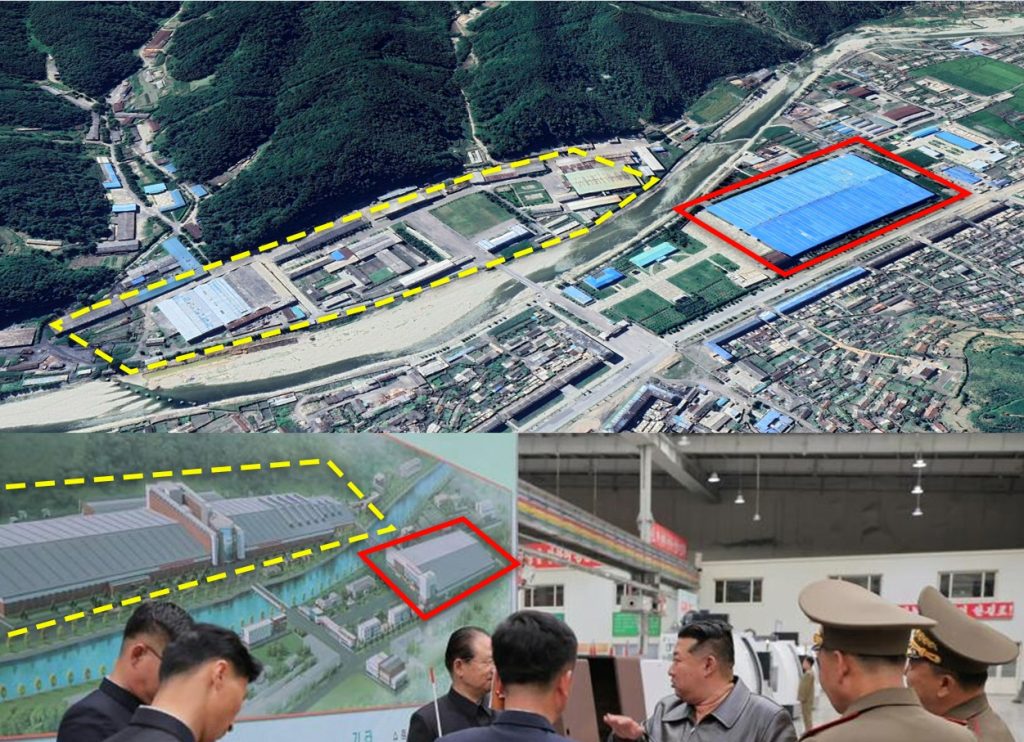 Порівняння проєктного вигляду підприємства з супутниковими знімками території. Фото: nknews 