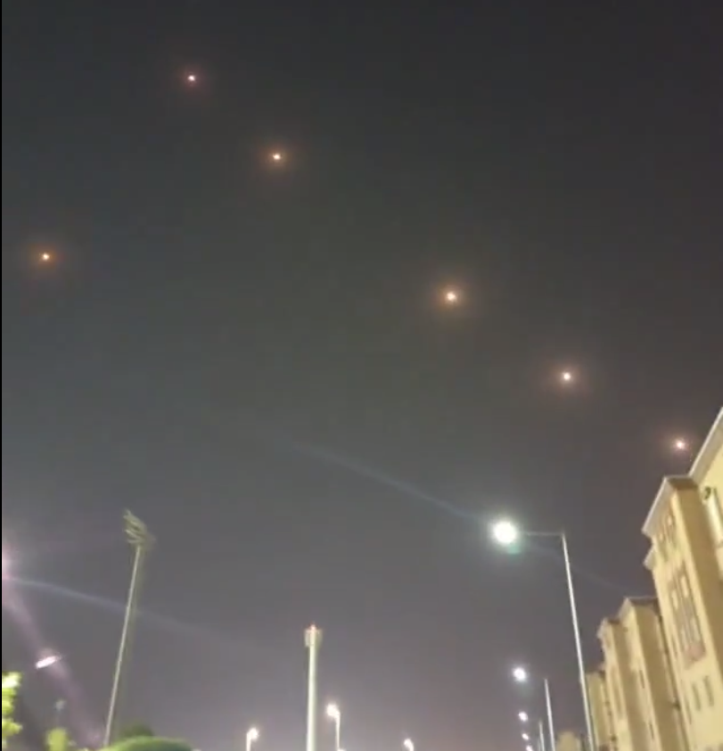 Запуск протиракет для перехоплення іранського удару. Доха, Катар, 23.06.2025. Стоп-кадр з відео