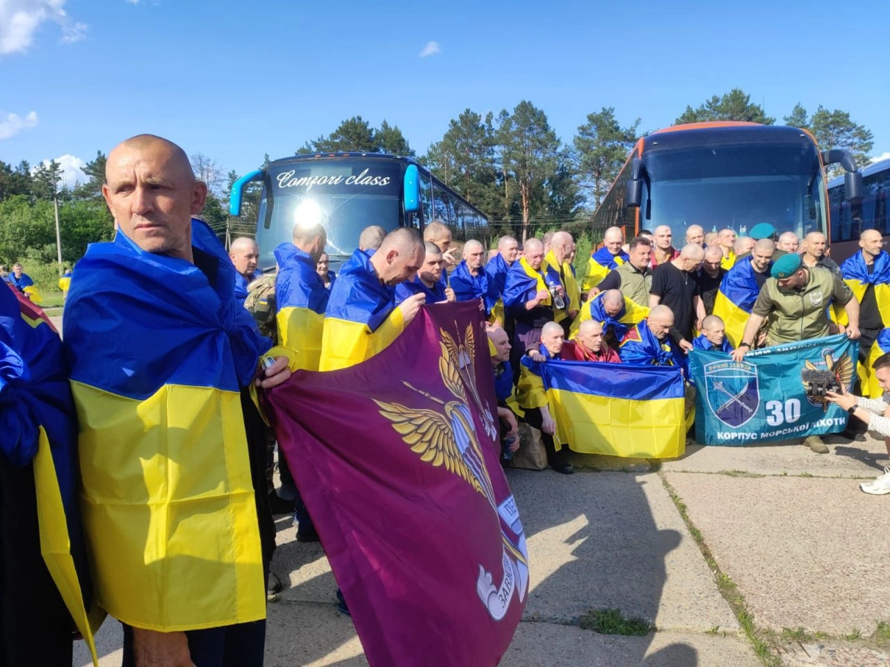 Released Ukrainian soldiers, 10.06.2025. Photo credits: Volodymyr Zelenskyi