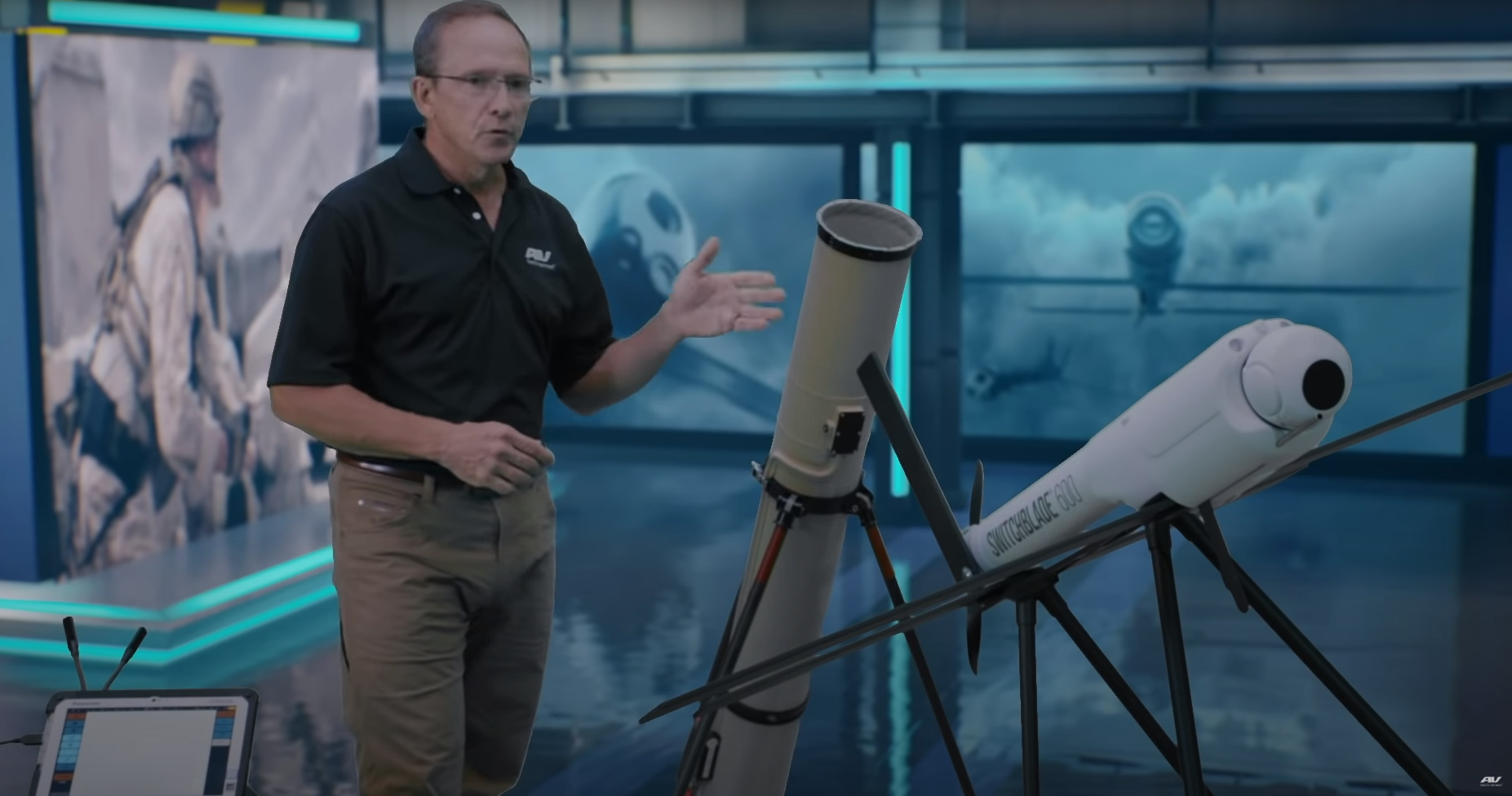 AeroVironment’s Switchblade 600 loitering munition. Screenshot from the video