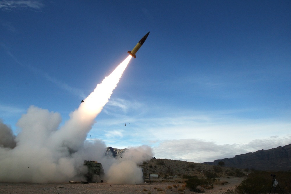 Launch of the ATACMS ballistic missile at the White Sands test site, 2021. Photo credits: US Army