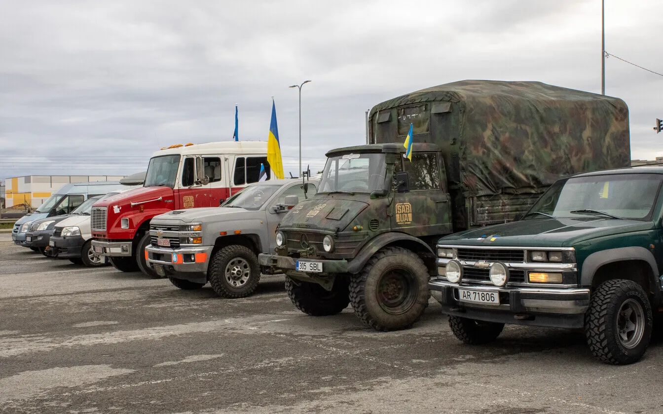 Машини "Балтійського конвою" передані естонськими волонтерами. Фото: Anna Mishina/Raadio 4