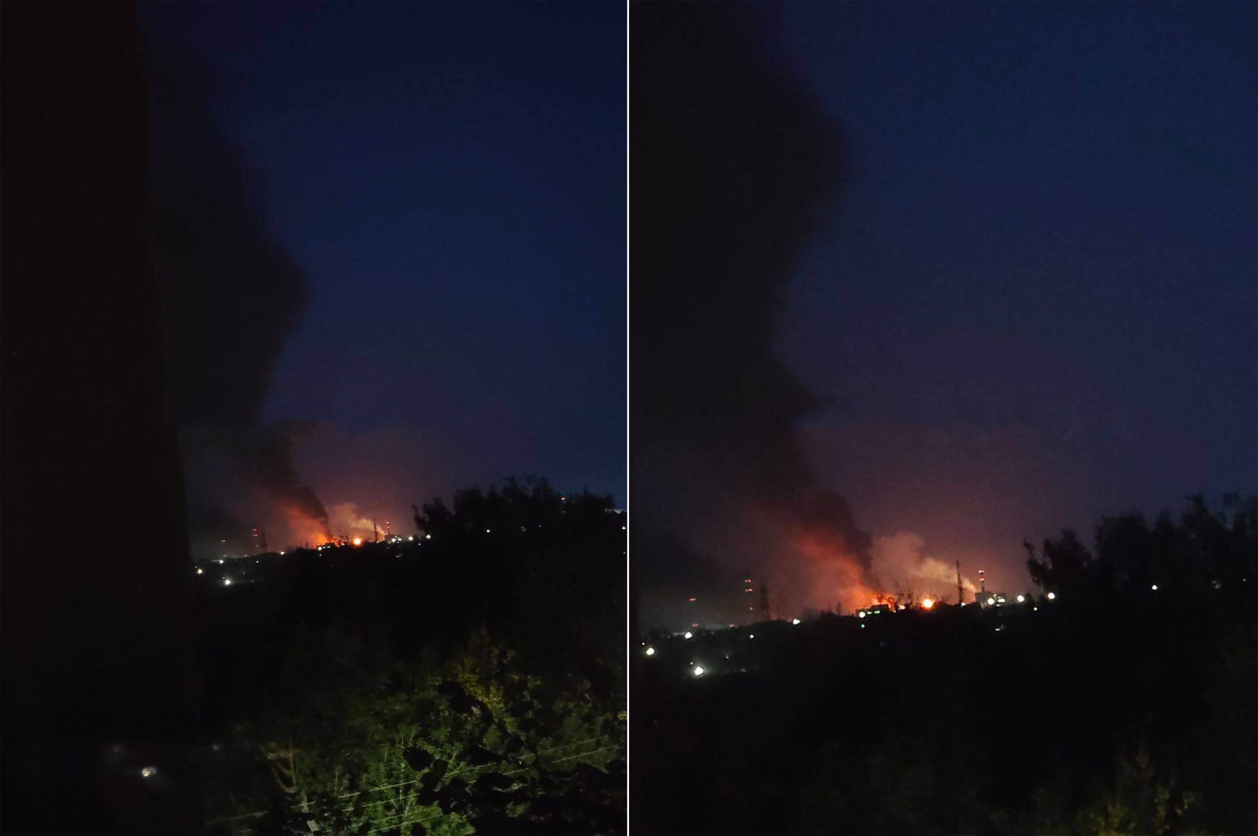 A fire on the territory of the Ryazan oil refinery. Photo credits: Astra
