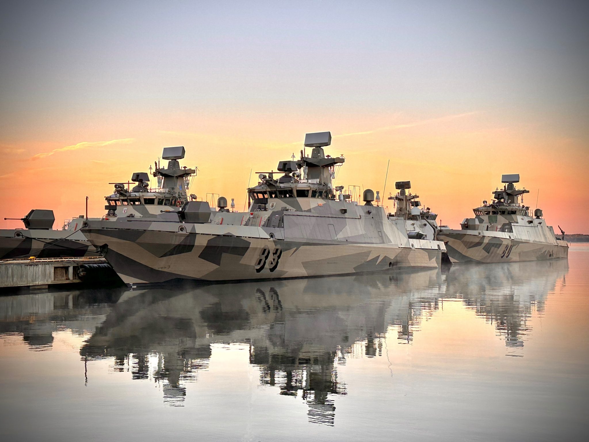 Modernized Hamina-class missile boats. Photo credits: Finnish Navy