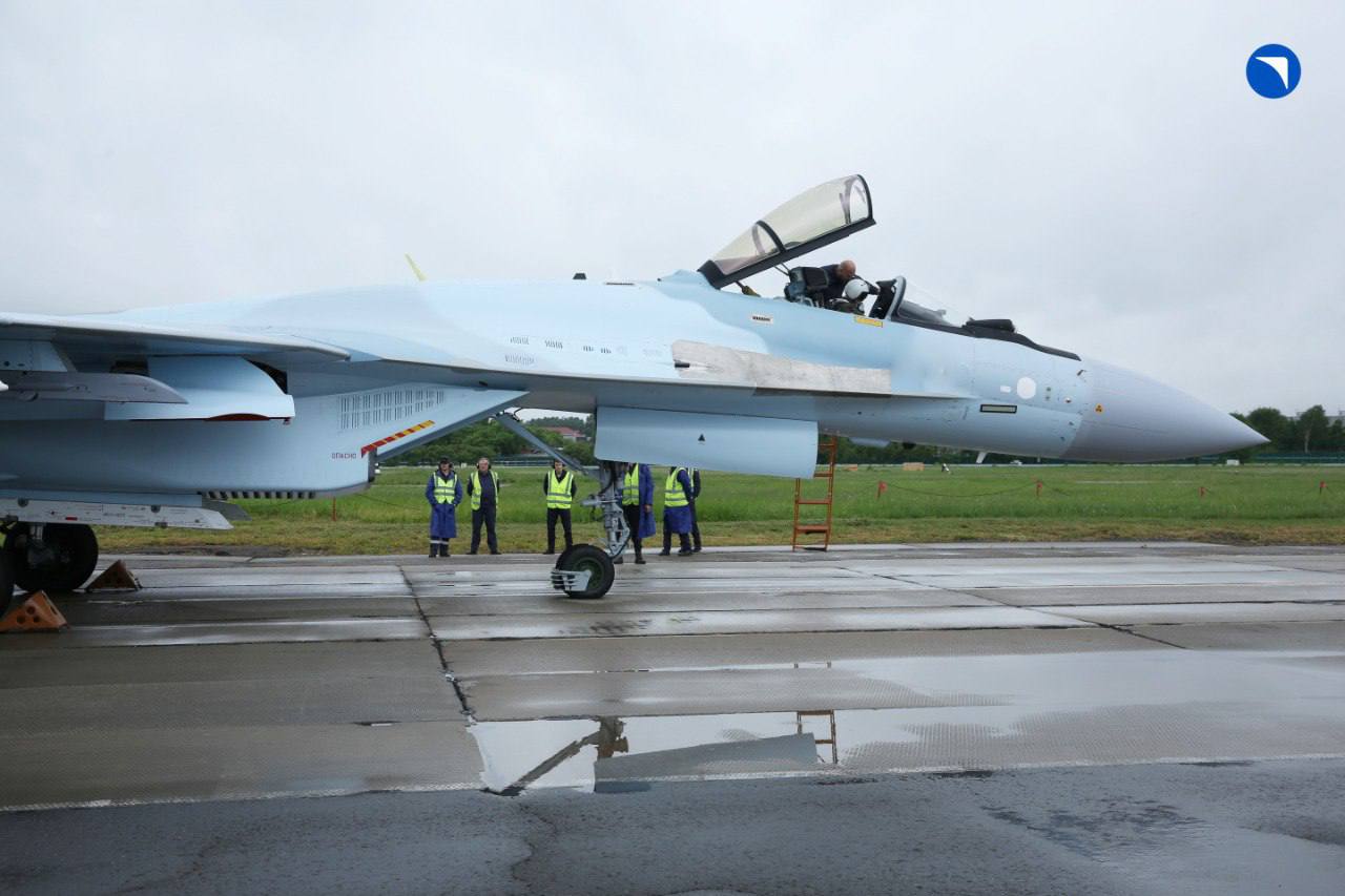 Винищувач Су-35С для ПКС РФ. Серпень 2025. Фото: «ОАК»