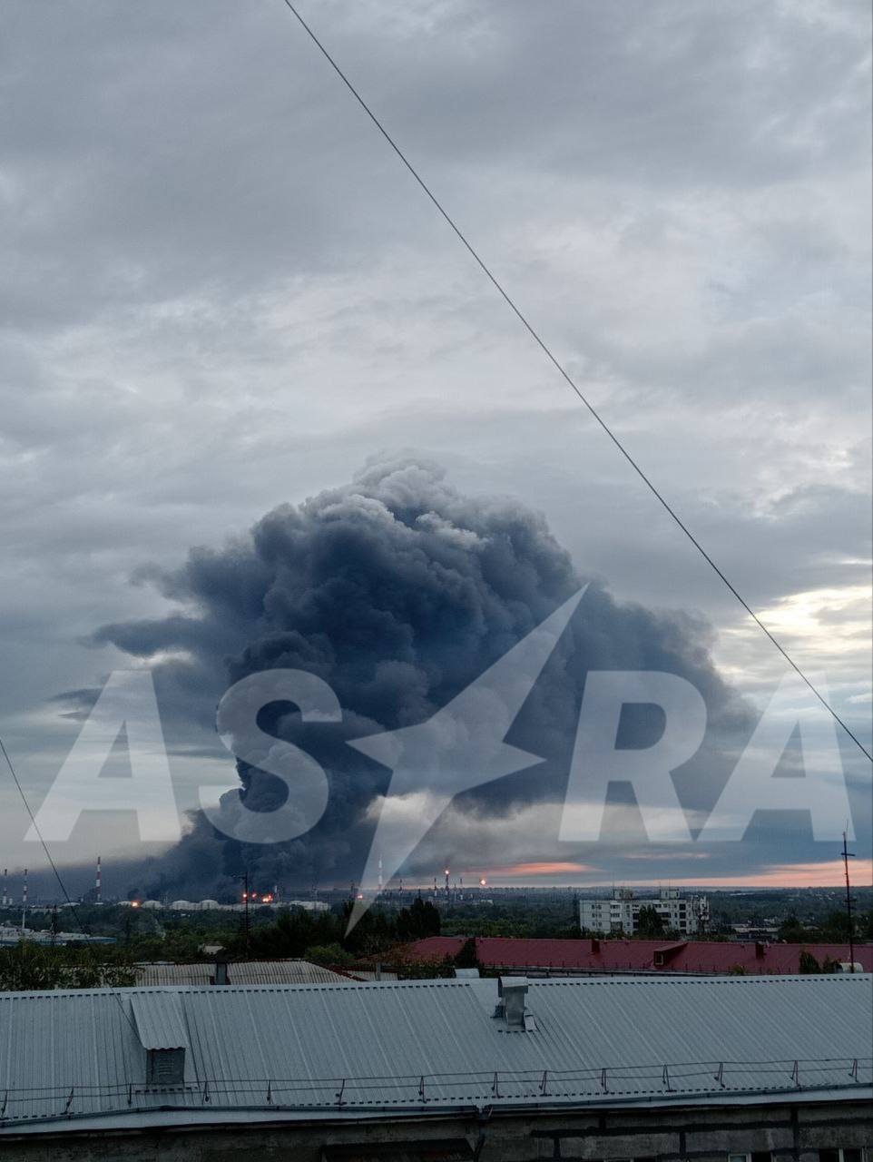 Fire at the Kuibyshev Refinery in Samara, Russia. August 28th, 2025. Photo credits: Astra