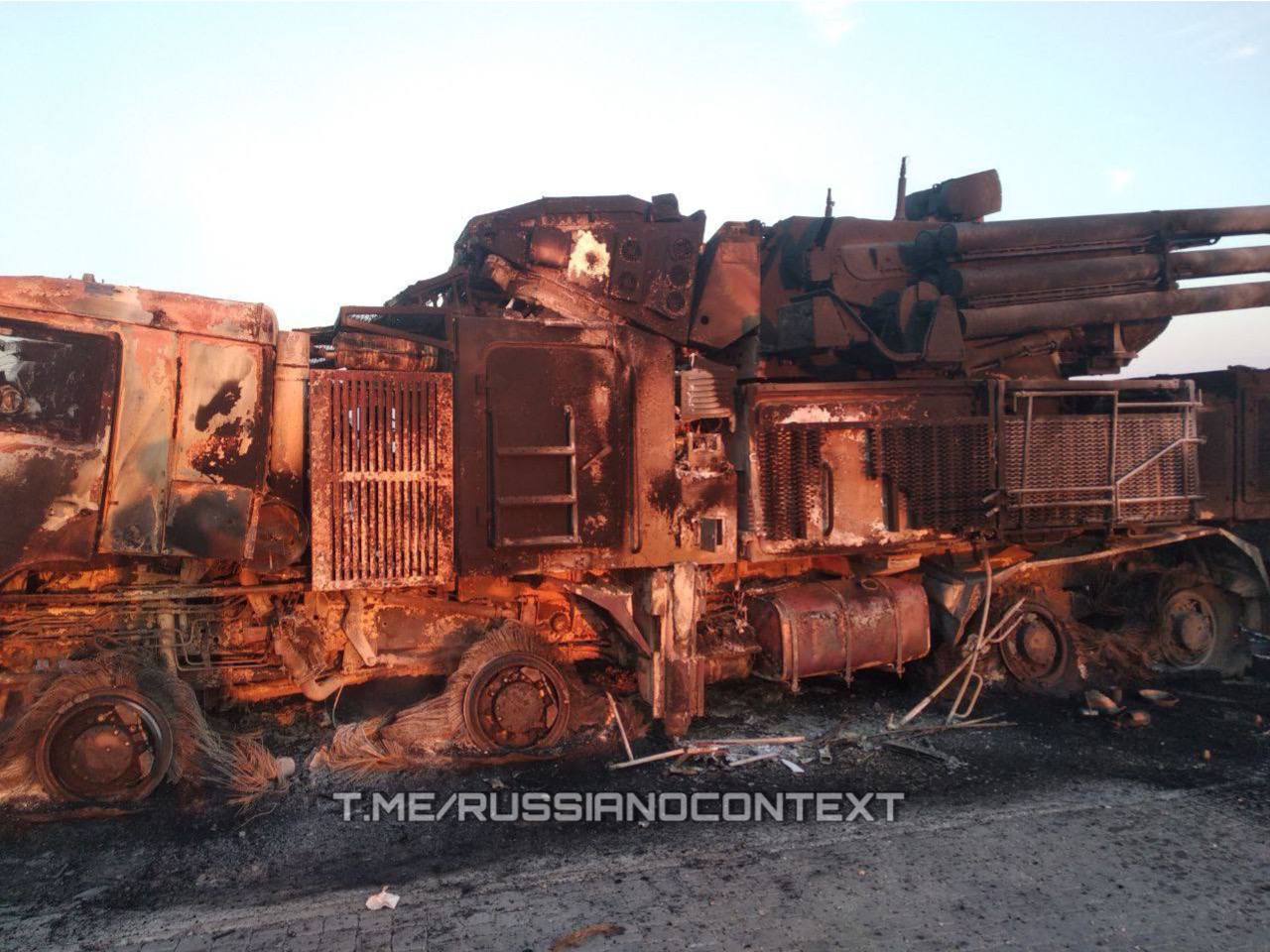 Знищений російський ЗРГК «Панцирь-С1» на Херсонщині. Літо 2024. Фото: russia no context