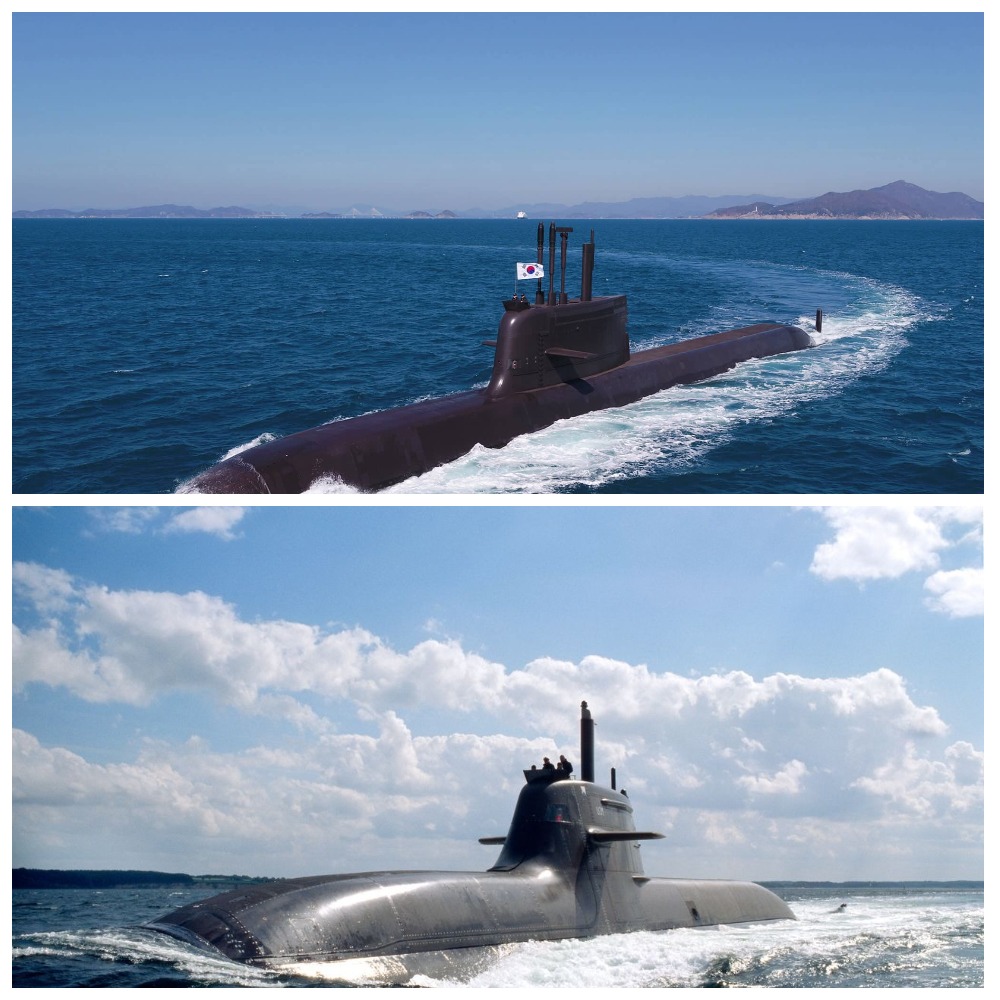 Підводний човен KSS-3 від Hanwha та Type 212 від TKMS. Фото: Hanwha /TKMS