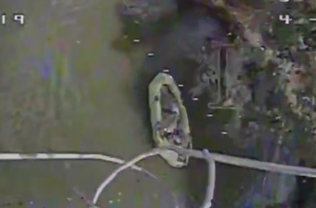 The moment of the destruction of a Russian boat in Sumy region. Photo: UA_REG TEAM