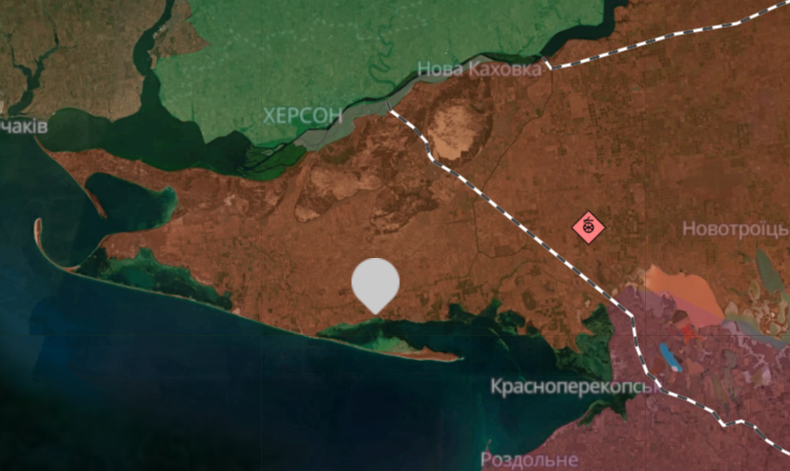 Geolocation of the destroyed BM-21 Grad. August 27, 2025. Map: DeepState
