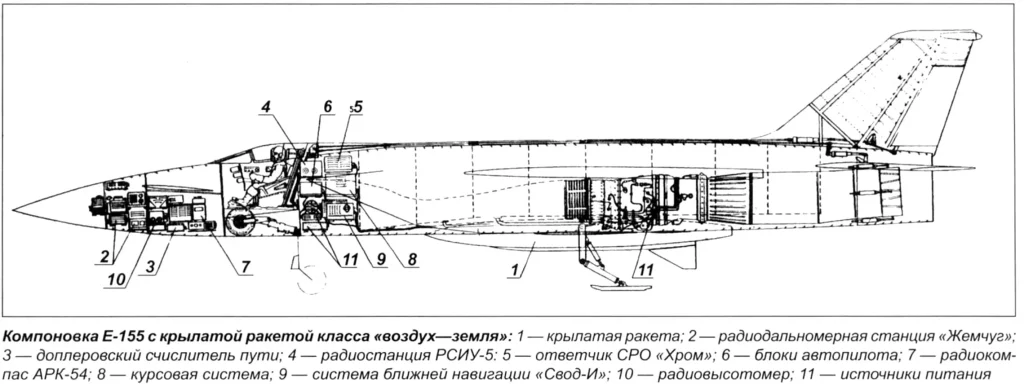Схема літака Е-155Н. Фото з мережі