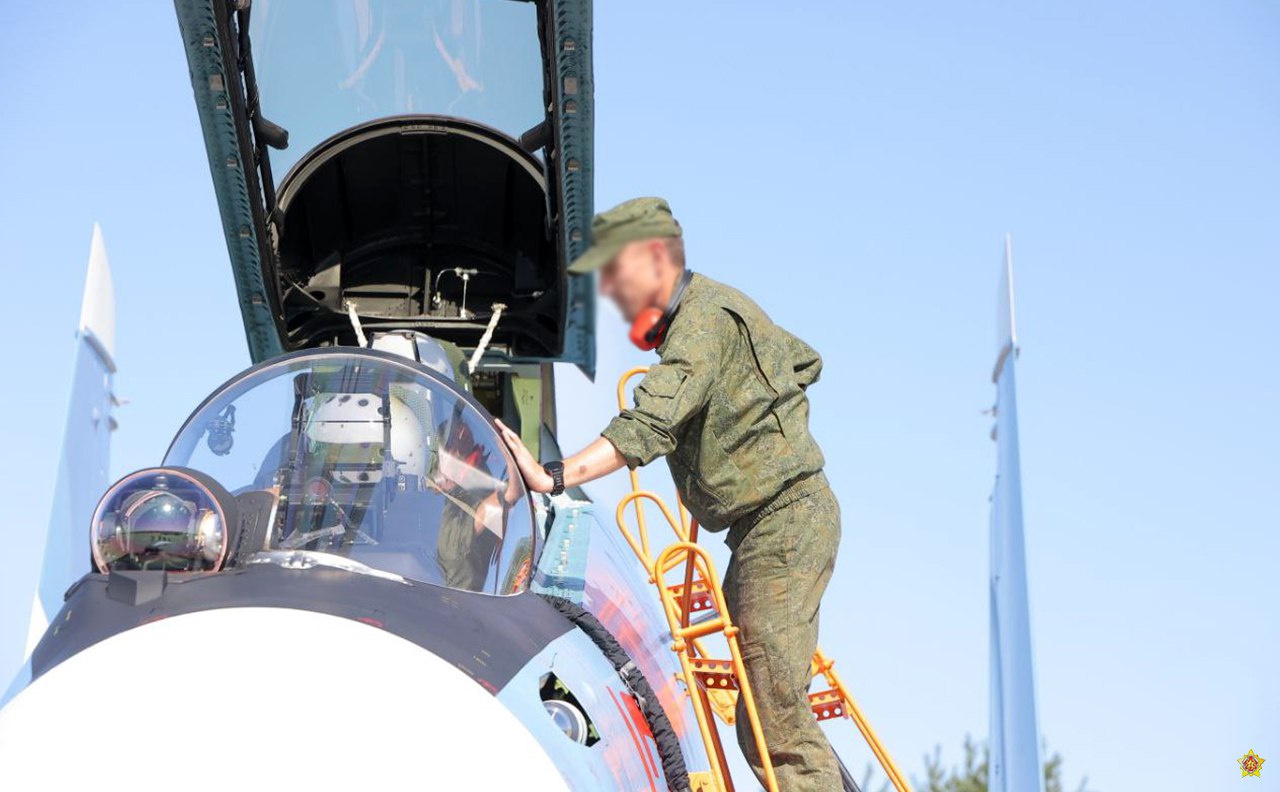 Винищувач Су-30СМ2 Повітряних сил Білорусі. Серпень 2025. Джерело: Міноборони Білорусі