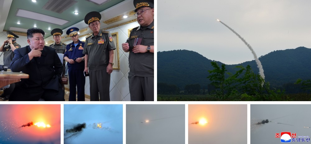 Testing of a new anti-aircraft missile in the DPRK, August 23rd, 2025. Photo credits: KCNA