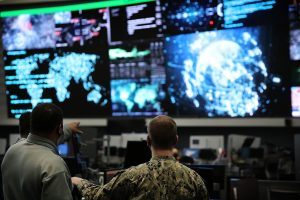 The Cyber Operations Headquarters at the Joint Operations Center at Fort George, April 2, 2021. Photo credits: Joseph Cole