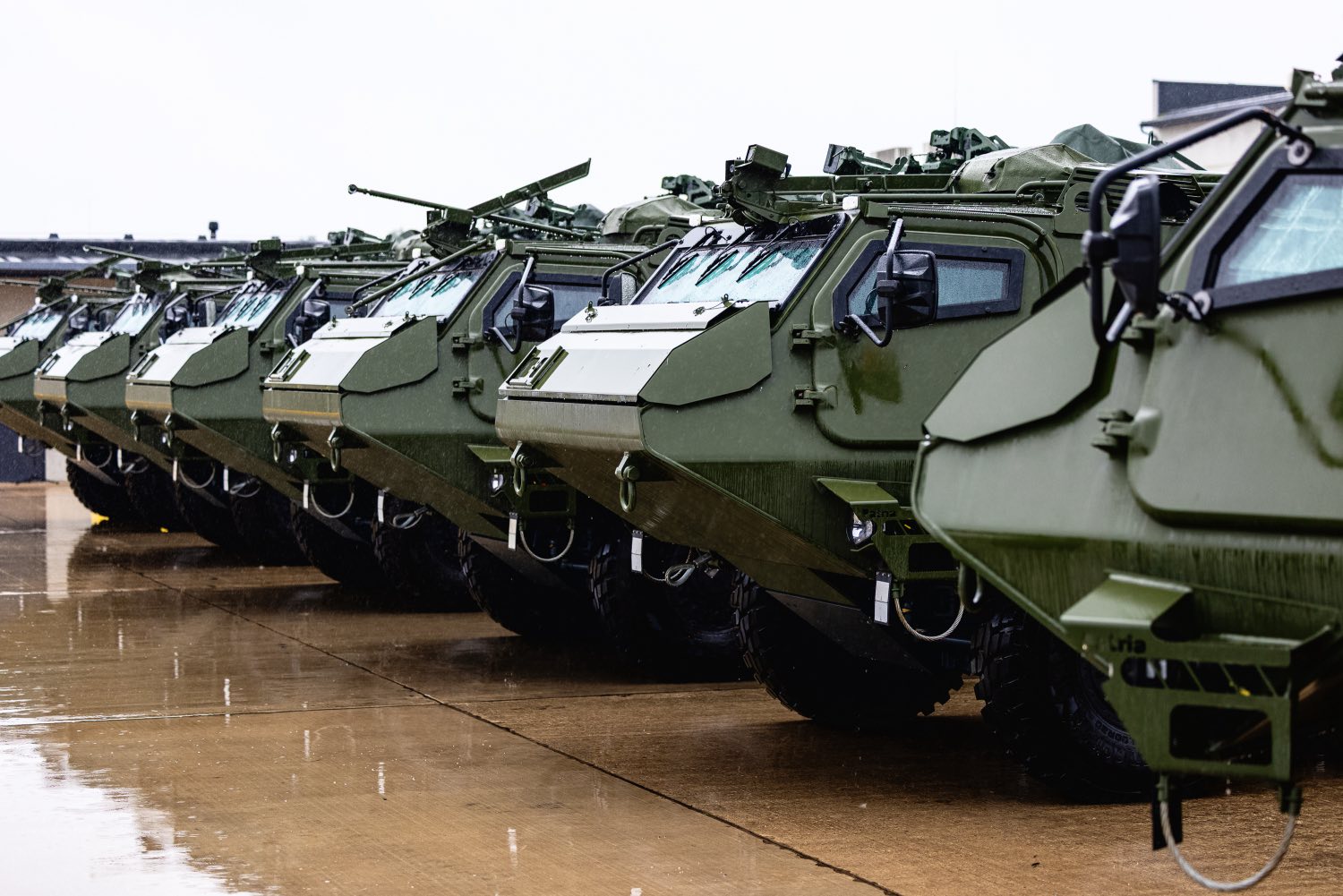 Бронетранспортери Patria 6×6, які Латвія передала Україні у вересні 2025 року. Джерело: Міноборони Латвії