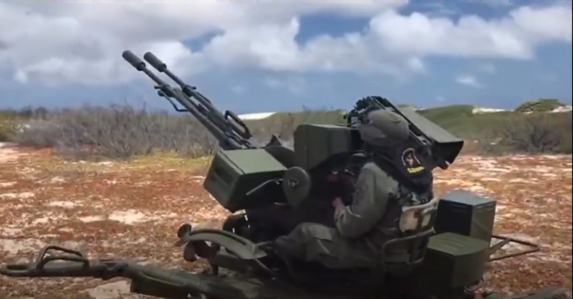 Зенітна установка ЗУ-23/30М1-4 армії Венесуели під час навчань Caribe Soberano 200. Вересень 2025. Джерело: South American & Global Defense News
