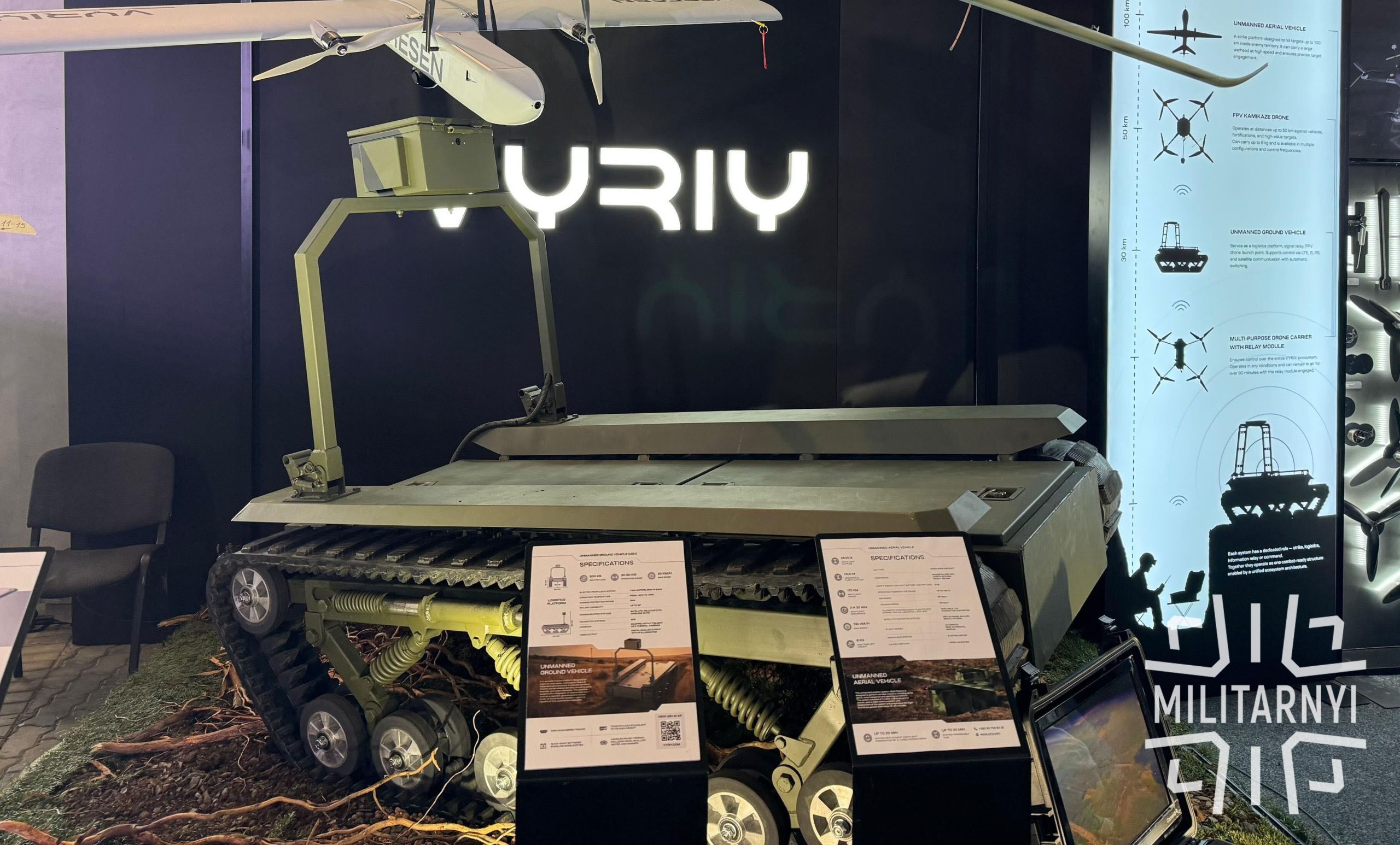 Наземний дрон Dzhankoi компанії Vyriy на виставці Defense Tech Valley. Вересень 2025. Джерело: Мілітарний