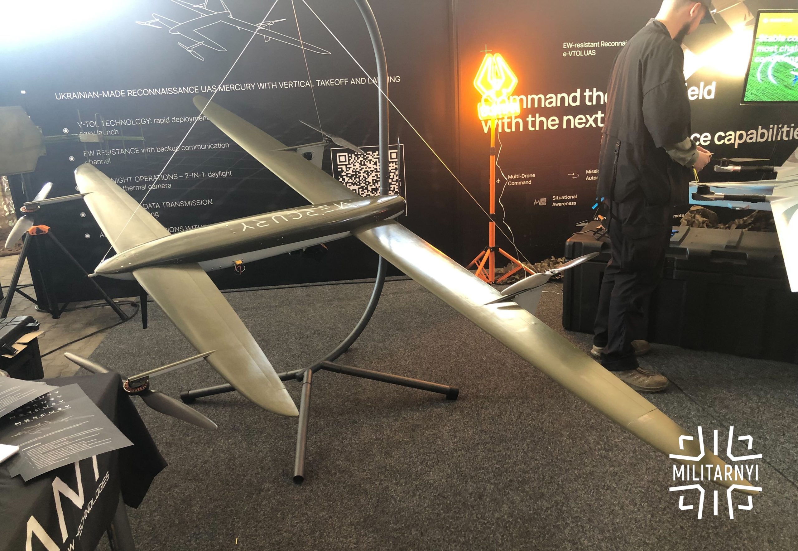 Ukrainian Mercury Drone Presented at Defense Tech Valley Exhibition