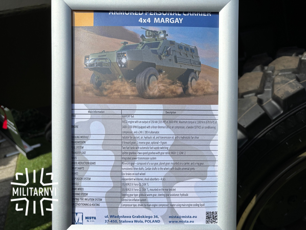 Бронеавтомобіль Mista Margay на оборонній виставці MSPO 2025. Фото: Мілітарний