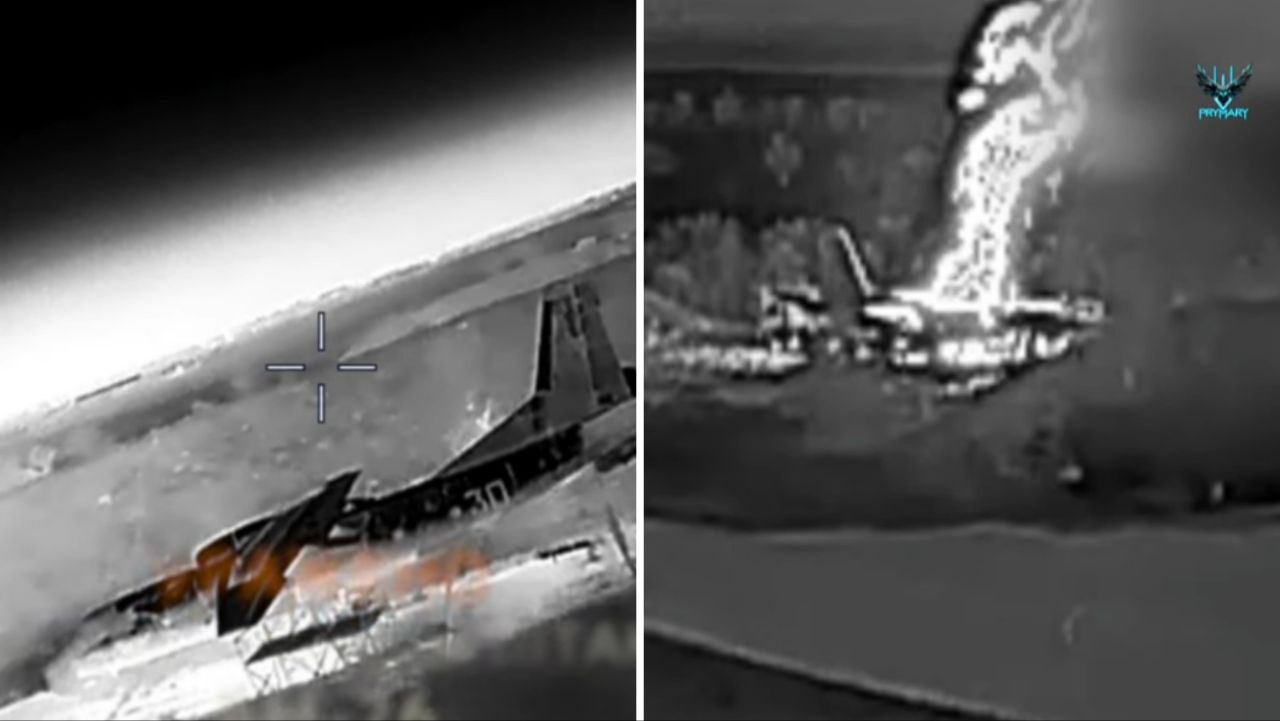 Уражений російський Ан-26 у Криму. Вересень 2025. Джерело: ГУР МО України