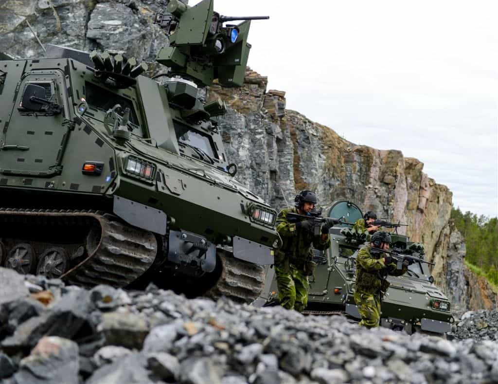 BvS10 vehicles of the Swedish army. Photo from open sources