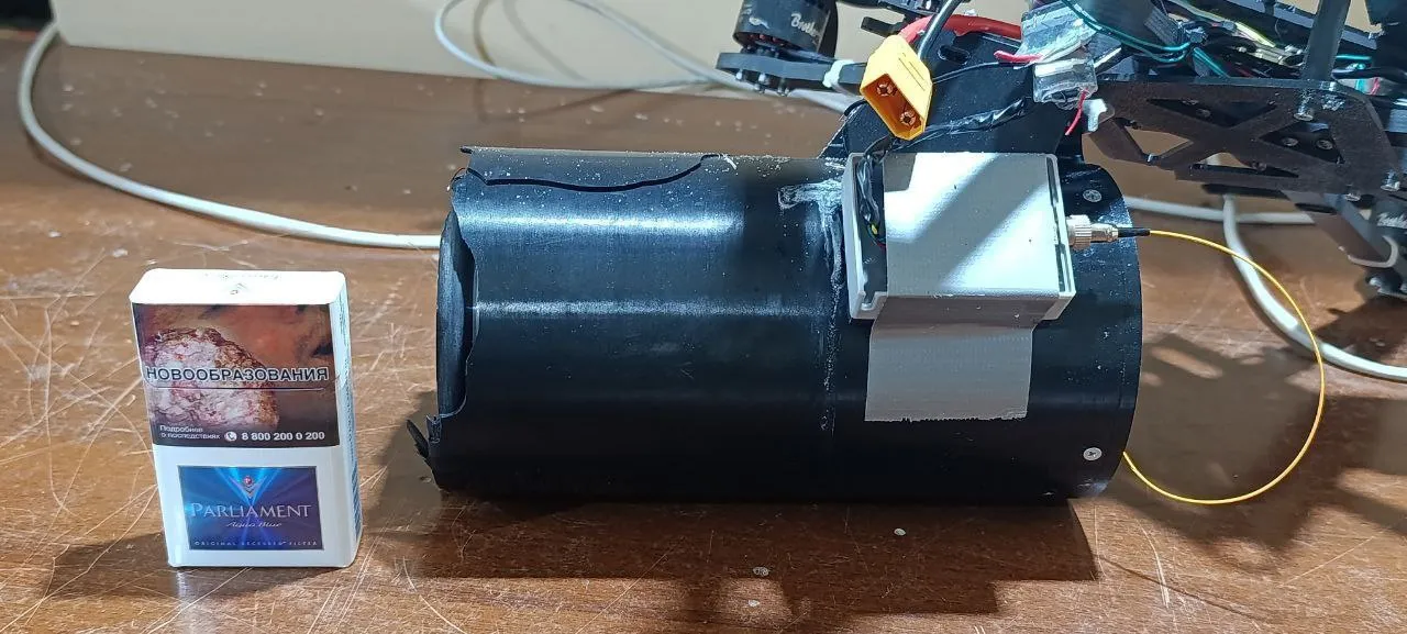 Fiber optic FPV drone found in a maritime drone. Photo from open sources