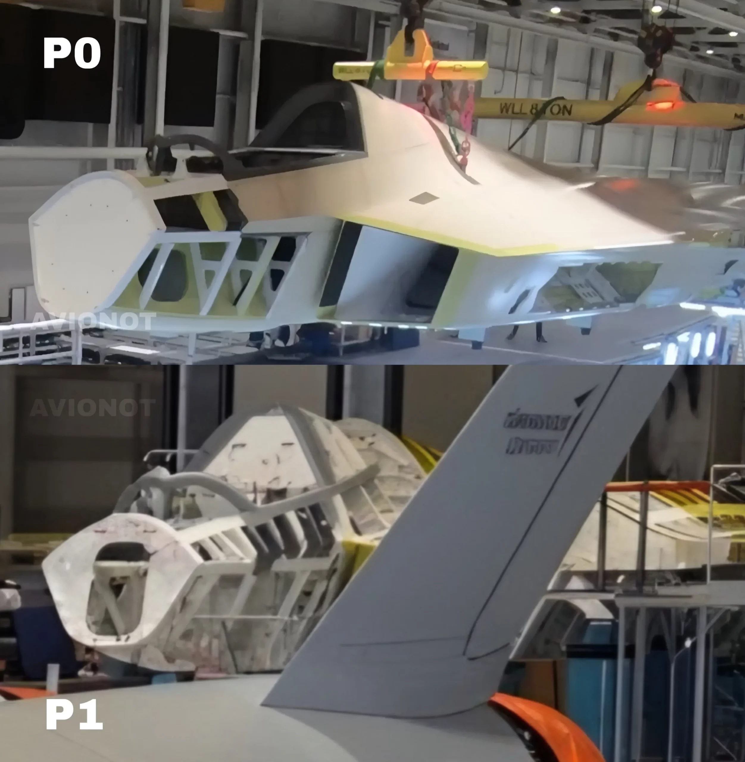 Comparison of the first and second KAAN prototypes. Photo credits: Avionot