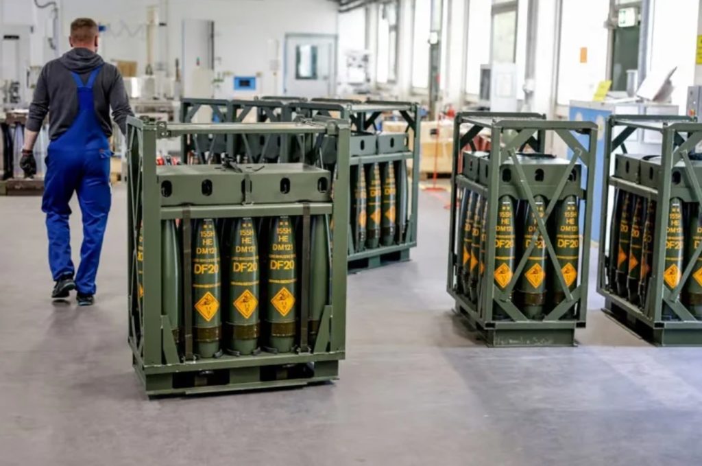 Production of 155-mm shells at the Rheinmetall plant. Photo from the company's website