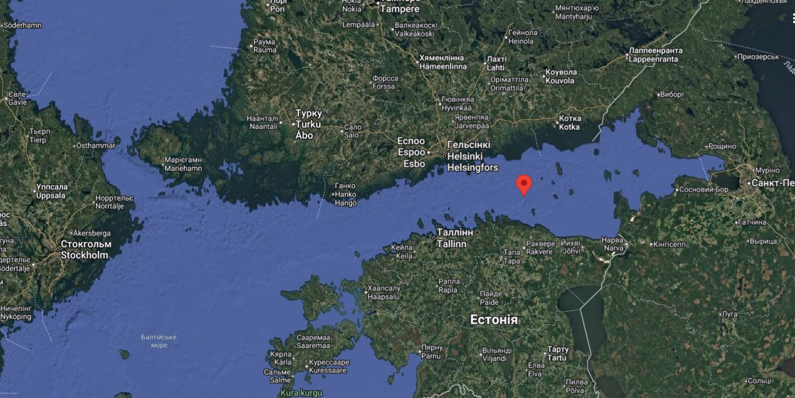 Location of Vaindloo Island. Google Maps