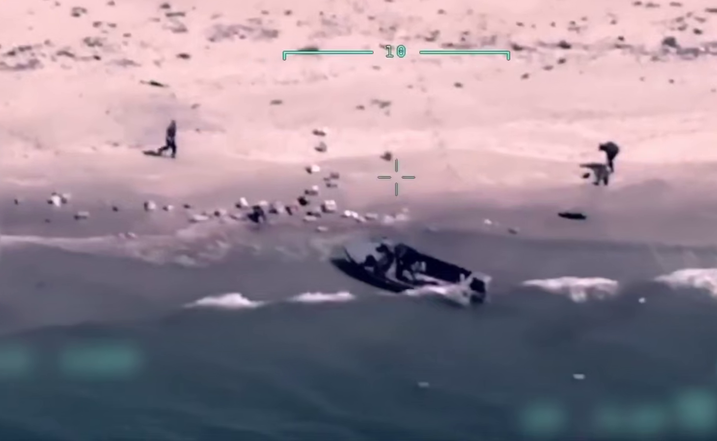 Russian landing force in the sights of a Ukrainian Bayraktar TB2, September 2025. Photo credits: Ukrainian Navy