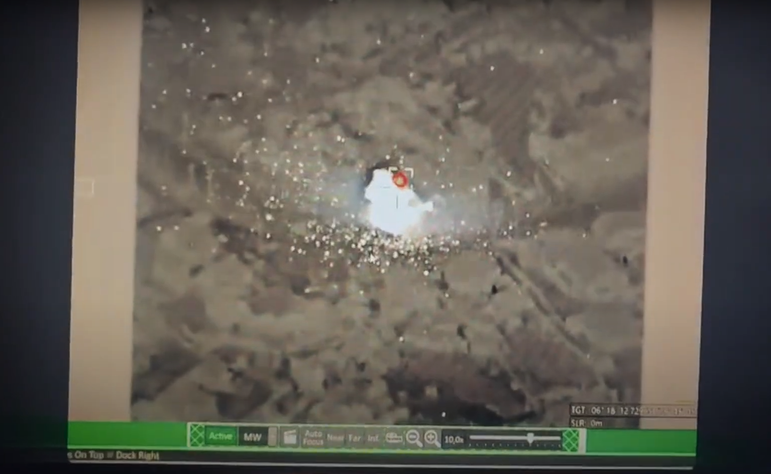 Момент ураження пострілом з САУ Caesar. Джерело: Youtube 147 ОАБр