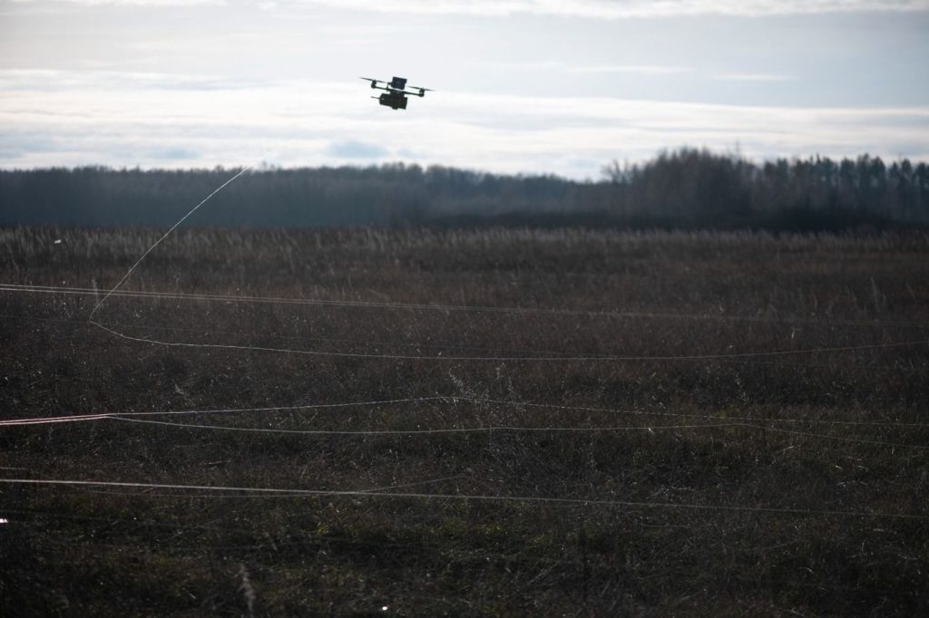FPV drone with fiber optic cable control, January 2025. Photo credits: Ministry of Defense of Ukraine